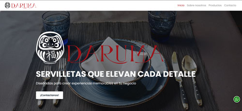 Desarrollo de página Web Darumas