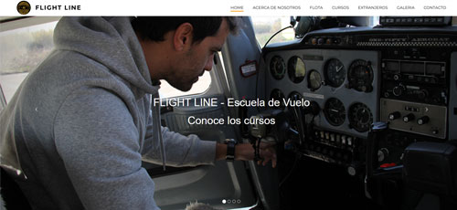 Desarrollo de página Web Flight Line